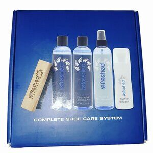 Refreshed Shoe Cleaner Kit Cleaner Condition Water Stain Repellent Foam Brush